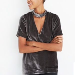 NWT Madewell Velvet Top